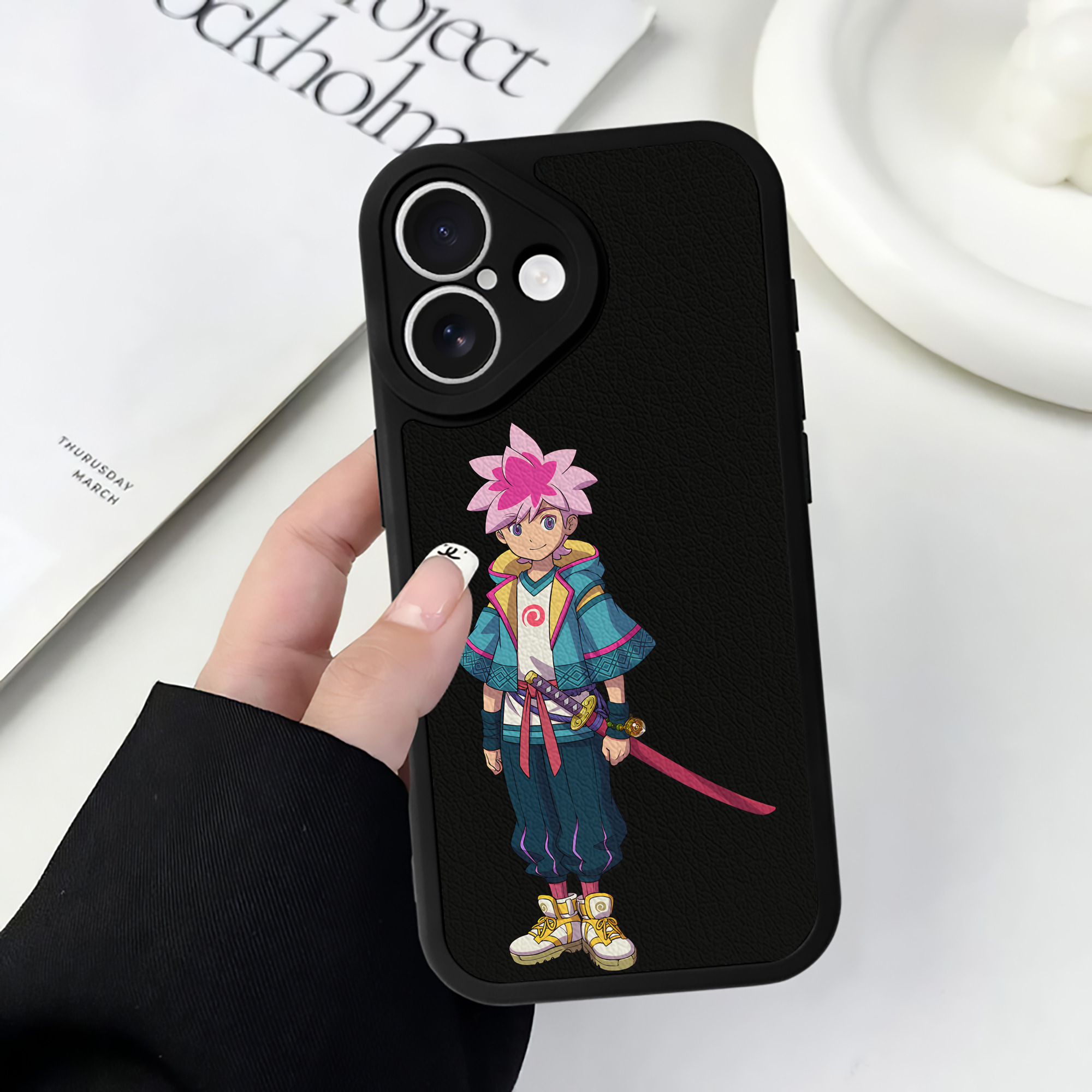 （画像用） 妖怪ウォッチ Yo-kai Watch 【iPhone 16シリーズ対応】シリコンスマホケース（レザー調） 材質：シリコン